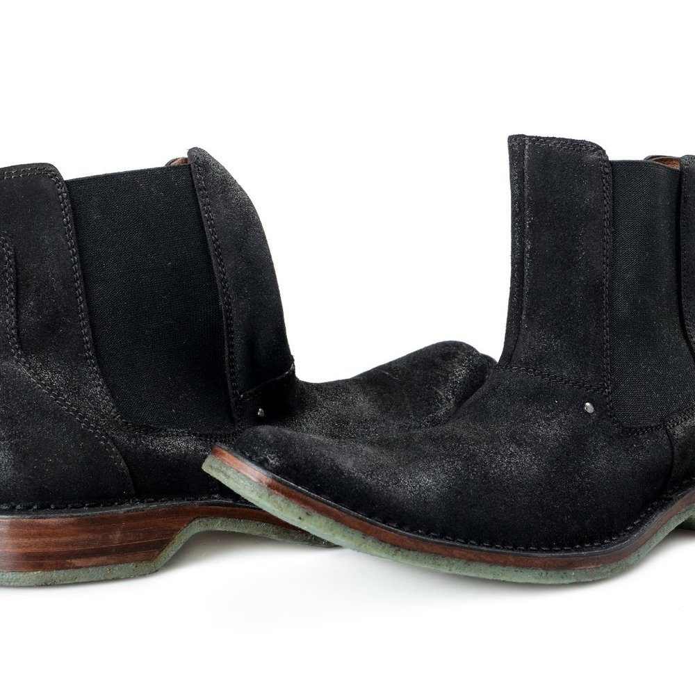 Ferre Black Leather Ankle Boots Shoes
